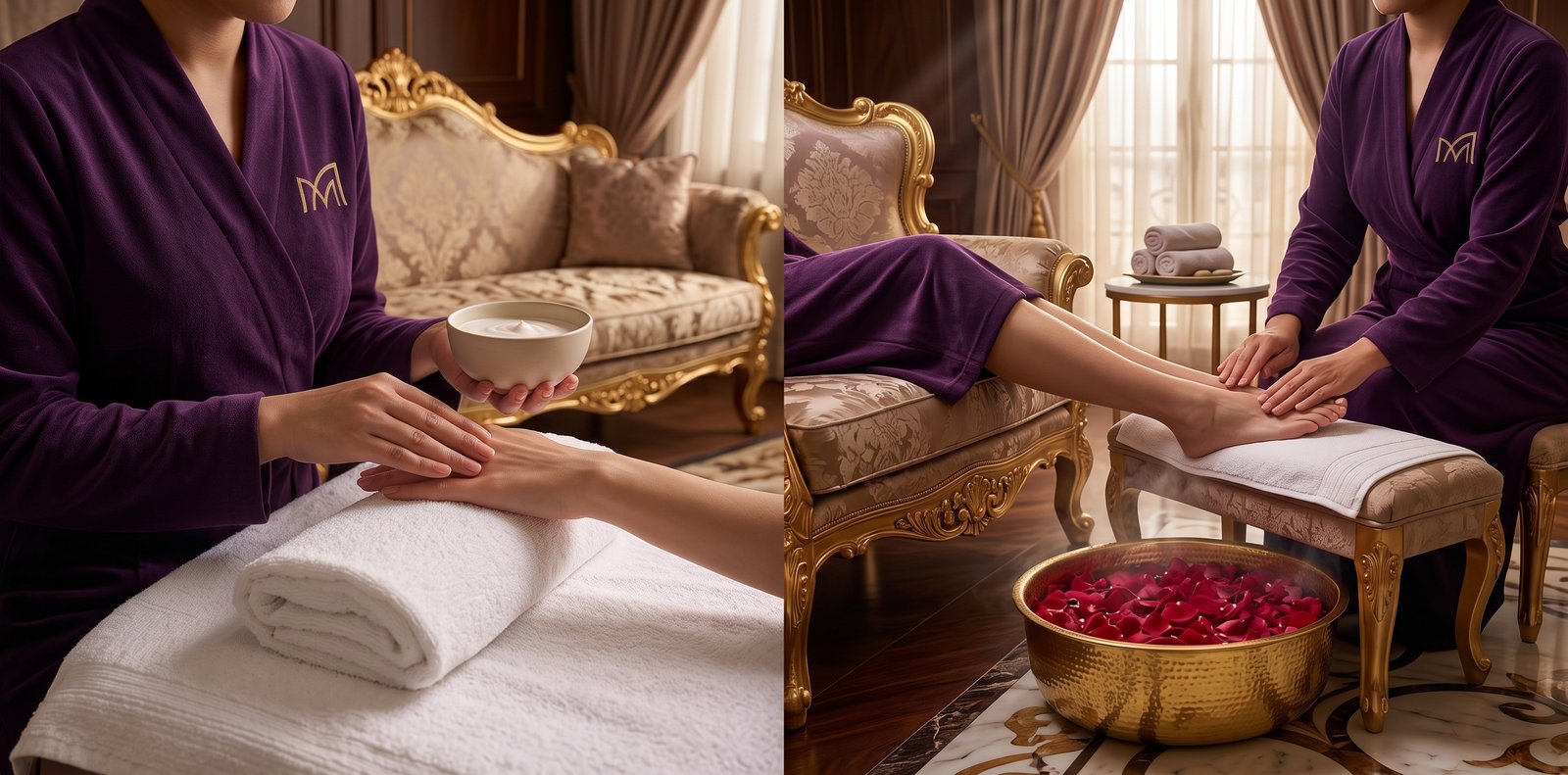 Mauve Luxe Spa Mani-Pedi Combo