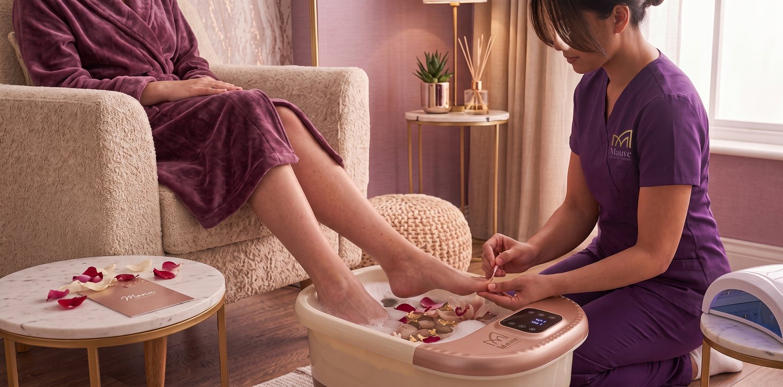 Mauve Luxe Pedicure