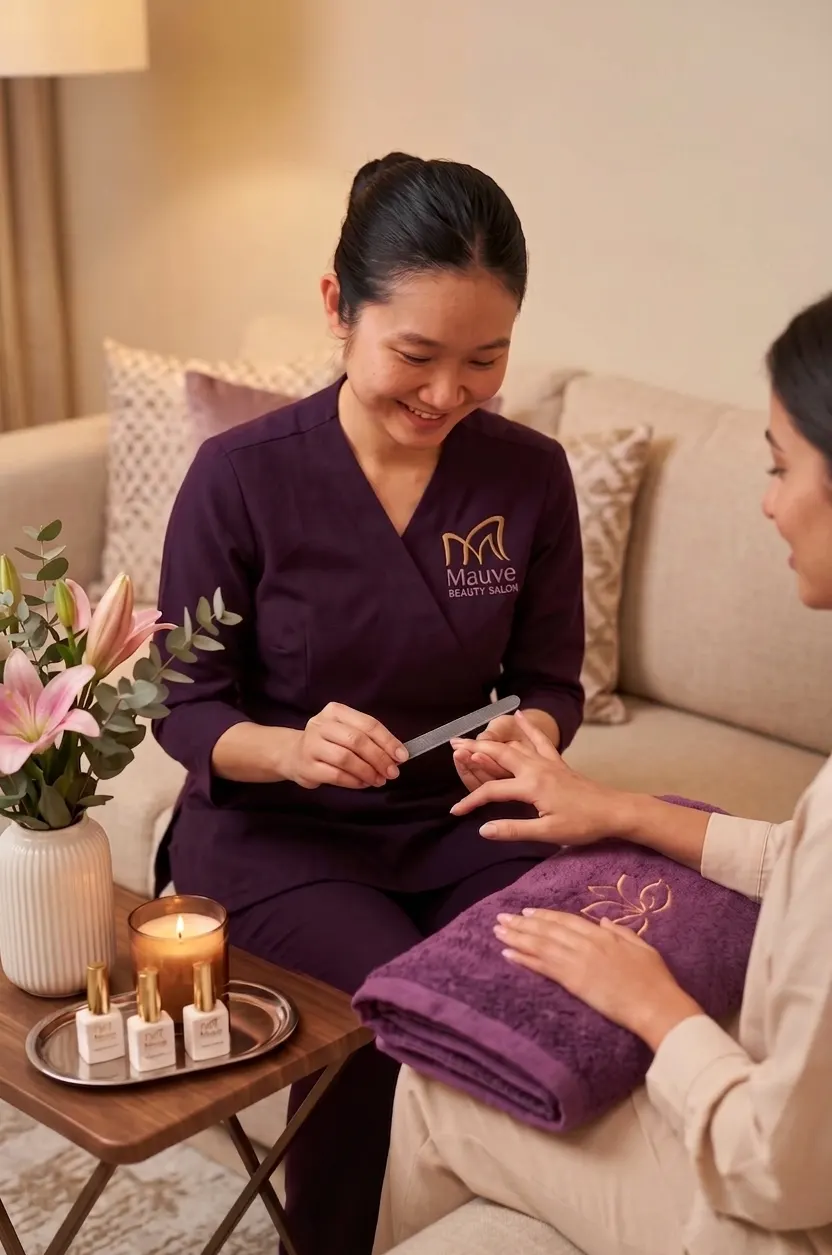 At-home facial treatment in Dubai
